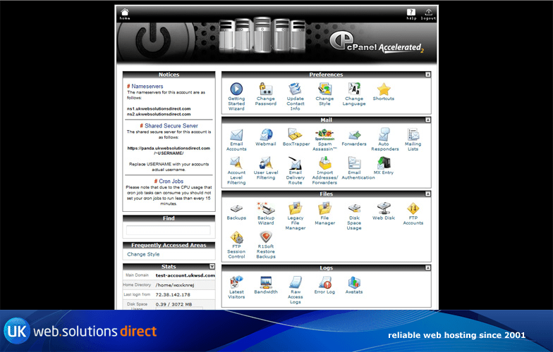 free web hosting with cpanel control panel